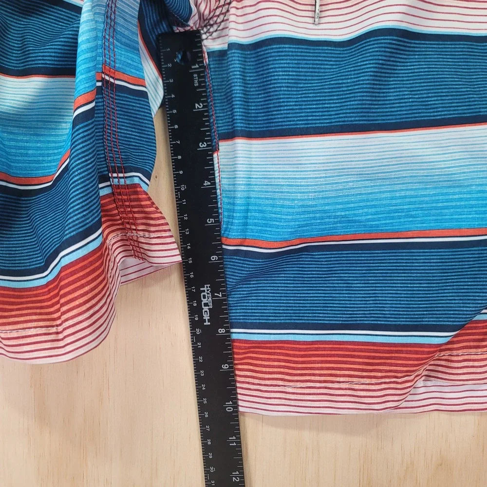Billabong Originals All Day Mens Board Shorts Size 32 Blue Orange Striped Swim